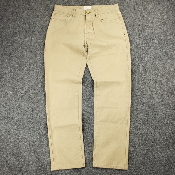 Sid Mashburn Pants Mens 32x32 Cotton Canvas Beige Tan Button Fly Khaki Jeans